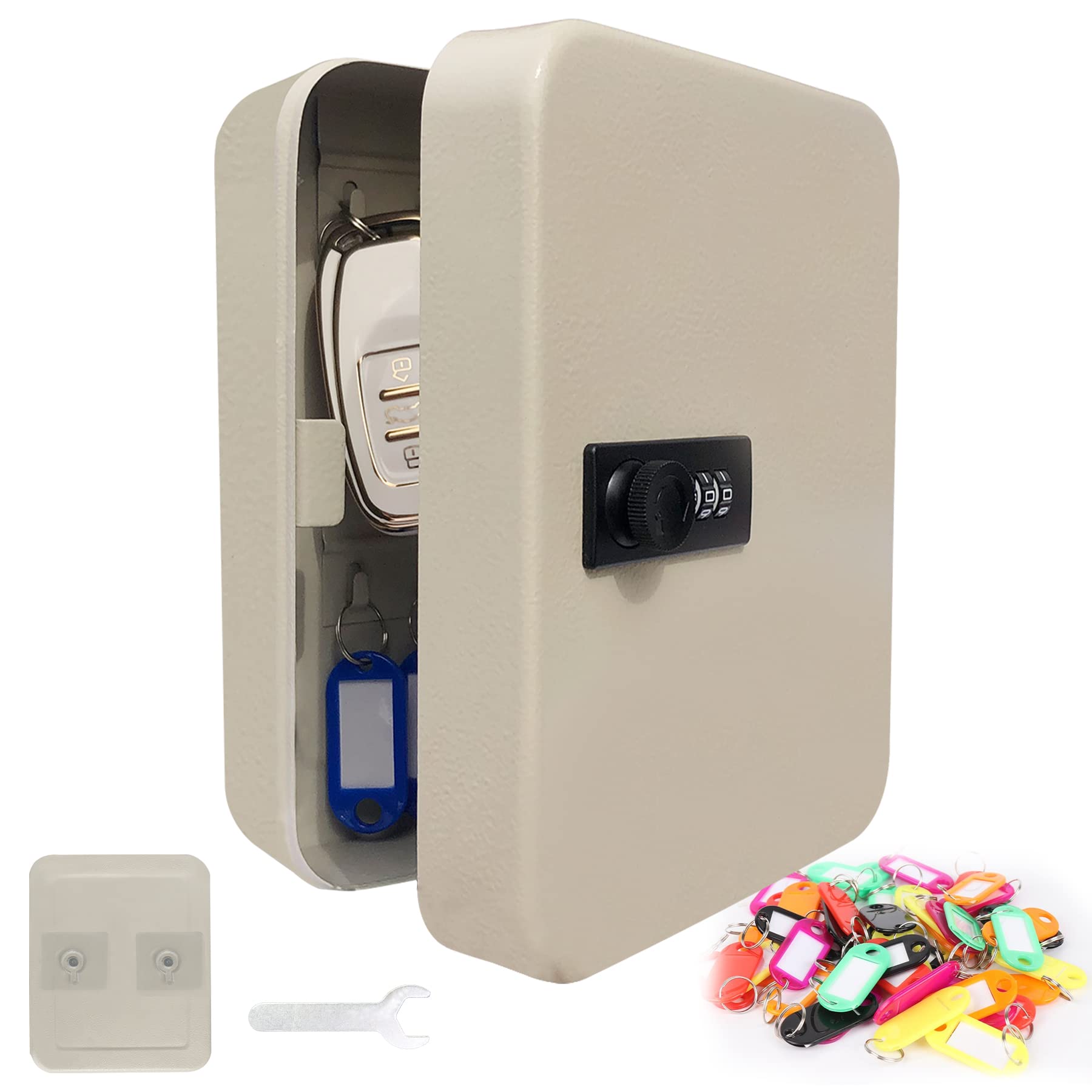 Amazon.co.jp: KUKUAN キーボックス 壁掛け キーケース 貼り付け式 鍵